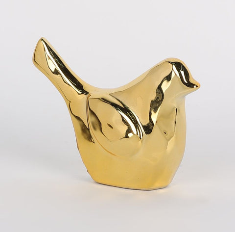 5.75" X 1.75" X 4"Golden Bird Décor