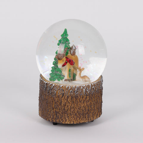 100Mm Music Water Globes - Deer