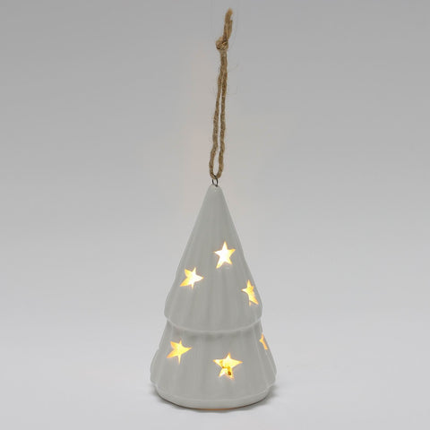 CHRISTMAS 6IN B/O CERAMIC TREE ORNAMENT