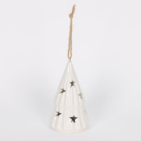 CHRISTMAS 6IN B/O CERAMIC TREE ORNAMENT