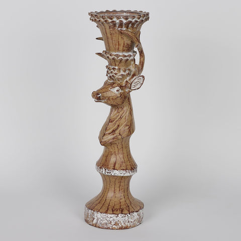 4.5X15.625 INCH CHRISTMAS DEER CANDLE HOLDER