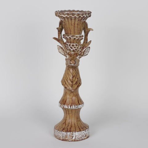 4.5X15.625 INCH CHRISTMAS DEER CANDLE HOLDER
