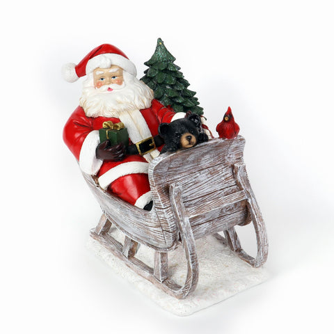 CHRISTMAS 9.5*9.5*4.5 INCH Resin santa décor
