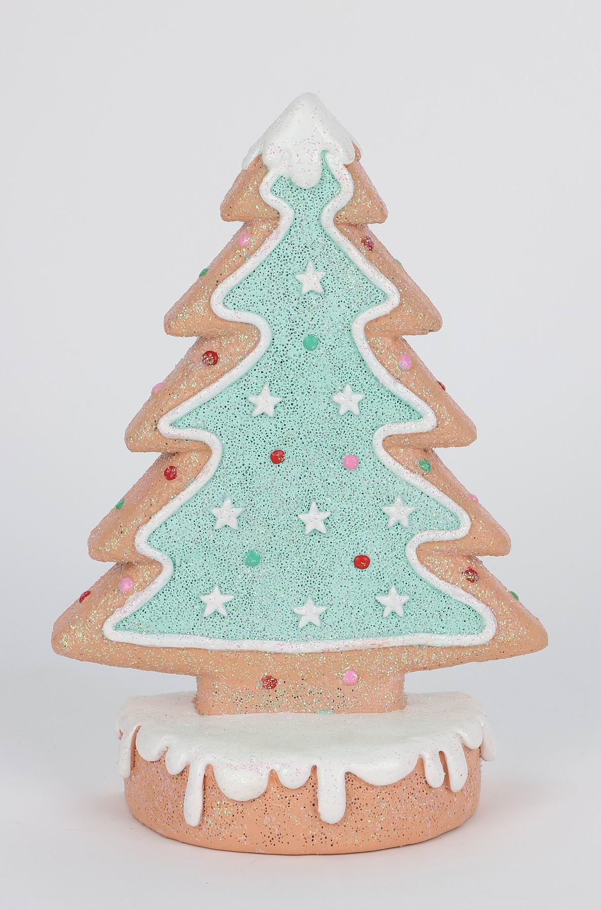 Christmas Pastel Blue Gingerbread Tree Tabletop Décor - Candyland Them ...