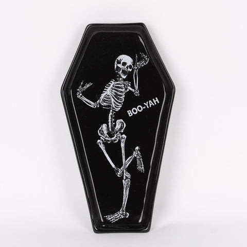 10IN HALLOWEEN SKELETON DISH