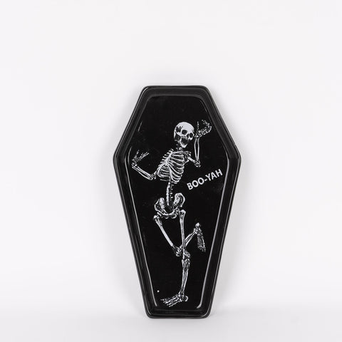 8IN HALLOWEEN SKELETON DISH