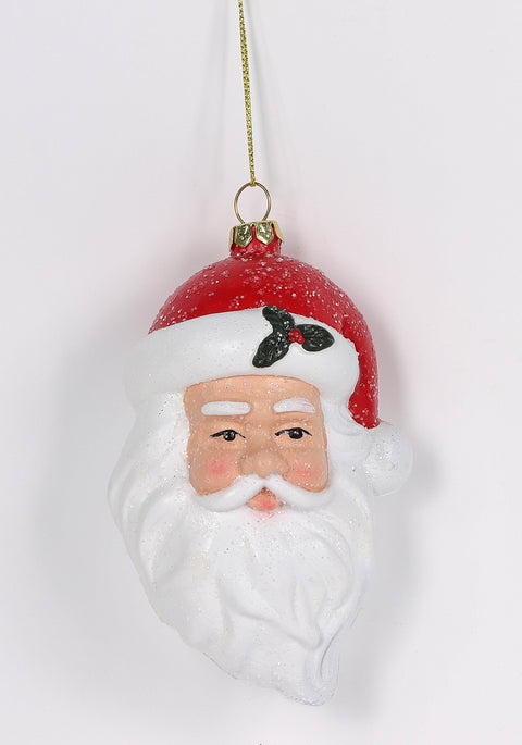3.25 X 2.65 X 5.5"H Plastic Santa Head Ornament