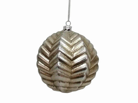 4"H Plastic Champagne Ball Ornament