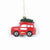 3"H Plastic Red Truck W/ Tree Ornament