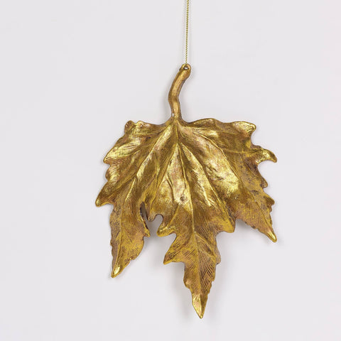 CHRISTMAS 7.75 in Gold Maple ASSTED Ornament