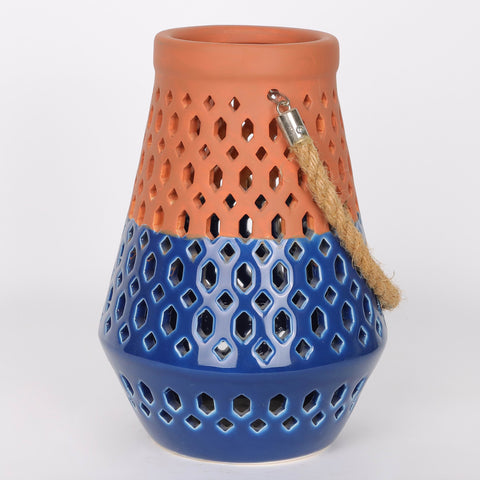 6*8.5‘’Orange/Green Candle Holder