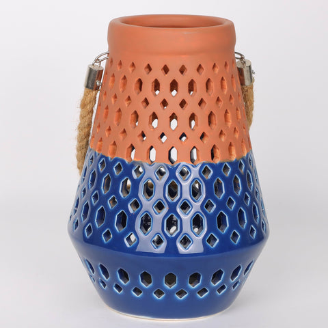 6*8.5‘’Orange/Green Candle Holder