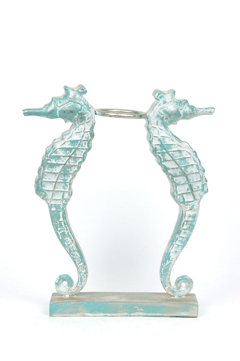 9.5"x2.625"x11.37" Sea horse table décor