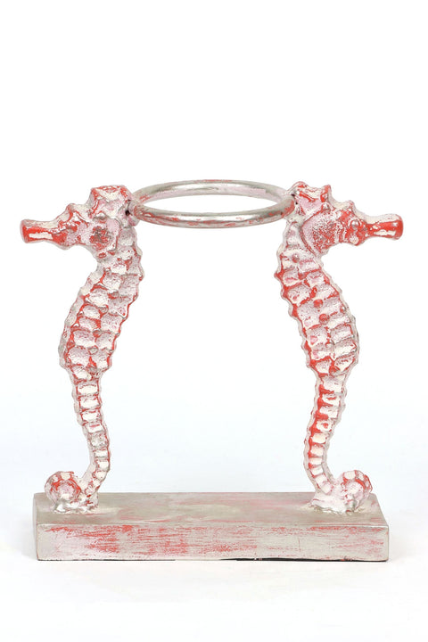 6.25"x2.625"x6" Sea horse table décor