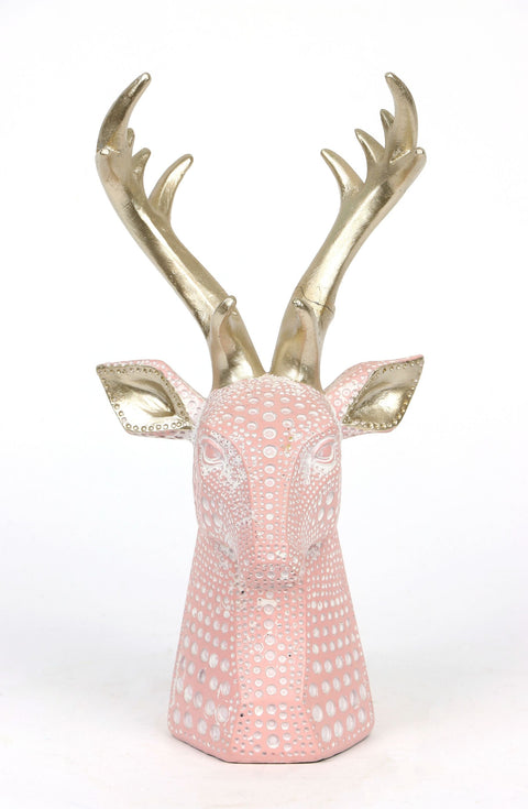 4.125"x4.25"x8.5" Deer head table décor