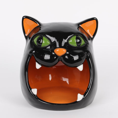 5.75IN HALLOWEEN CAT TEALIGHT