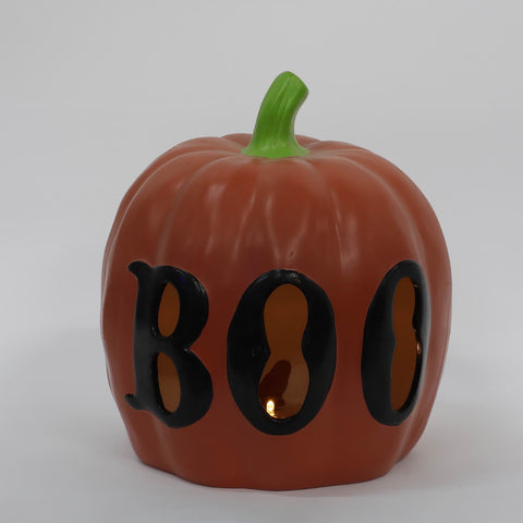 10IN HALLOWEEN PUMPKIN W/LITE TABLE TOP