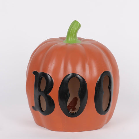 10IN HALLOWEEN PUMPKIN W/LITE TABLE TOP