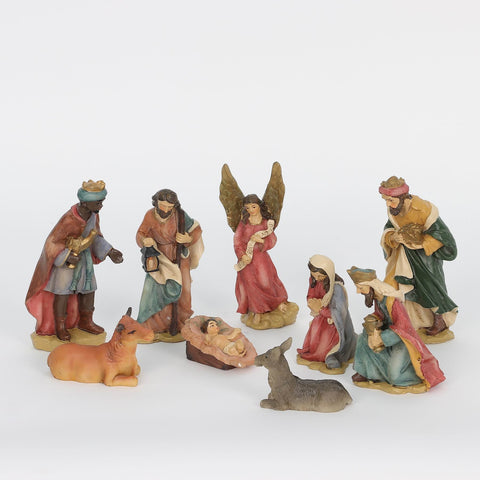 3.5In Resin Nativity 9-Piece Set