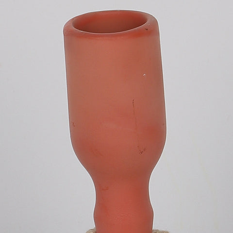 3.125*5‘’Orange-Red Ceramic Vase Décor