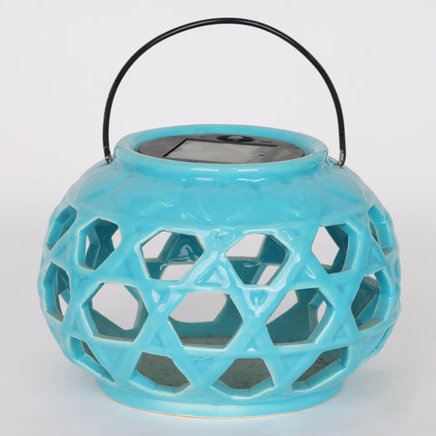 6.25*4.25‘’Blue Candle Holder Décor