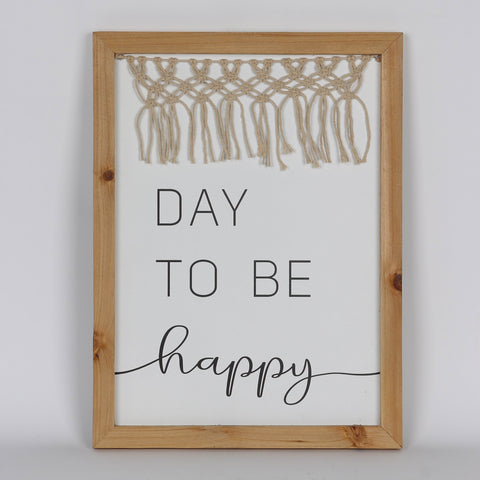 11.75*0.625*15.75‘’"Day To Be Happy" Wall Décor