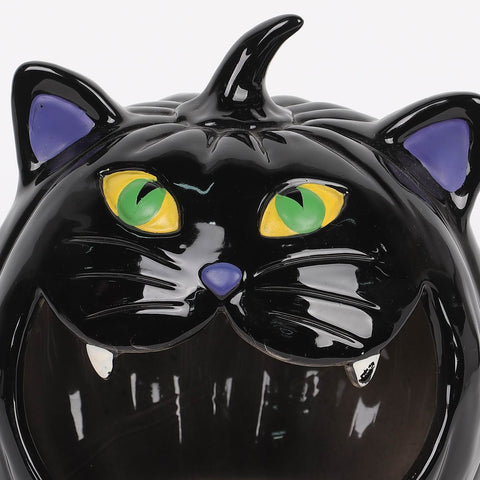 7IN HALLOWEEN CAT TEALIGHT HOLDER