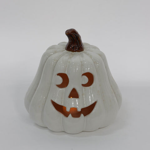 7.5IN HALLOWEEN PUMPKIN W/LITE TABLE TOP