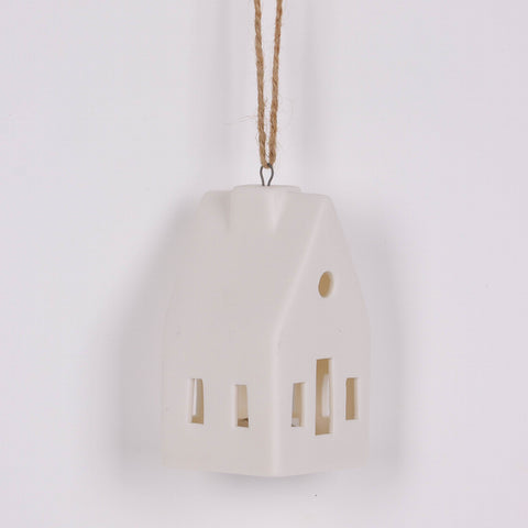 2X2X3.625In Matte Lighted House Ornament