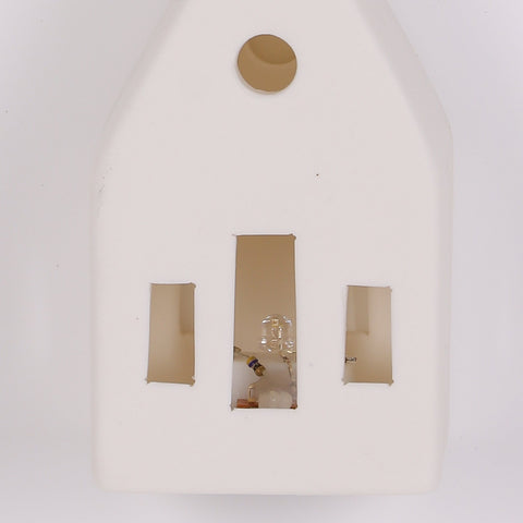 2X2X3.625In Matte Lighted House Ornament