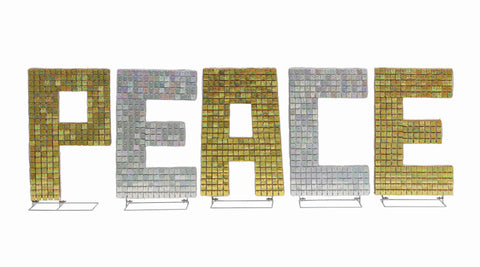 28"H Pre-Lit "Peace" Yard Sign