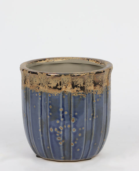 Ceramic Cup Pot Décor 4.5"L x4.375"H