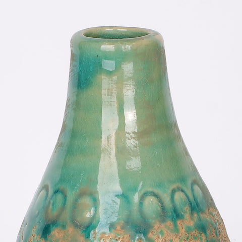 3*6.875''Green/Gold Vase Decor
