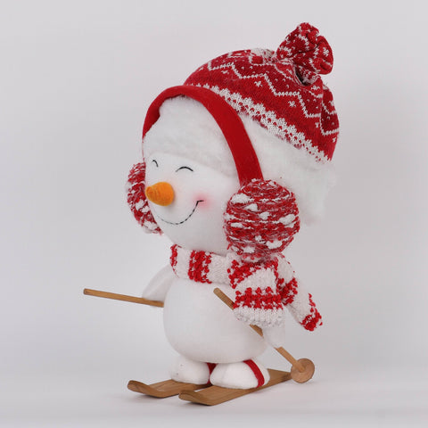8.5*8*13‘’ Skiing Snowman Décor