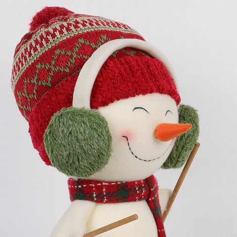 9*8.5*14‘’ Skiing Snowman Décor