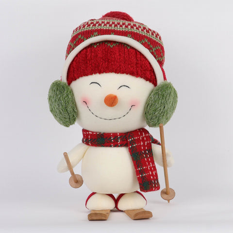 9*8.5*14‘’ Skiing Snowman Décor