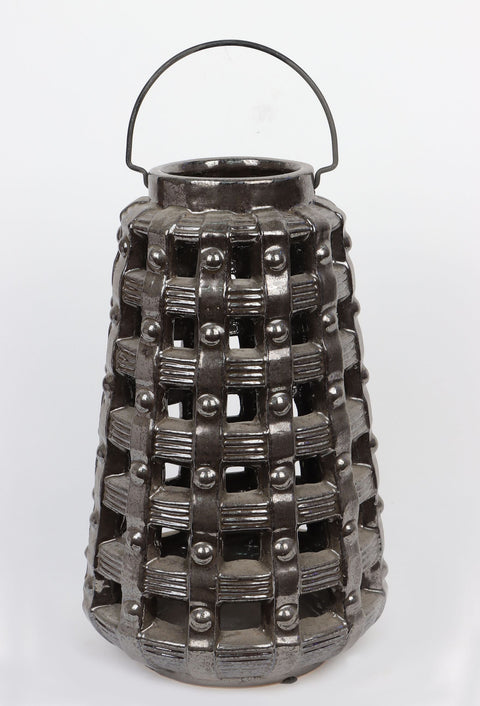 9.25''X14.75'' Black Candle Holder