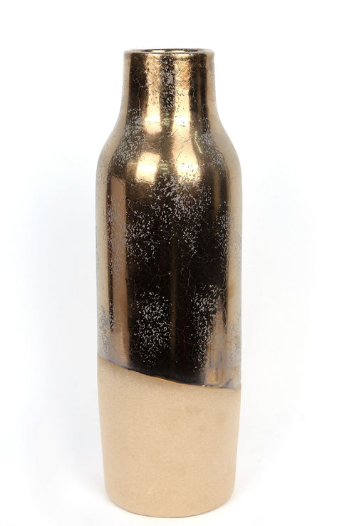 6''x17.75'' Gold table vase