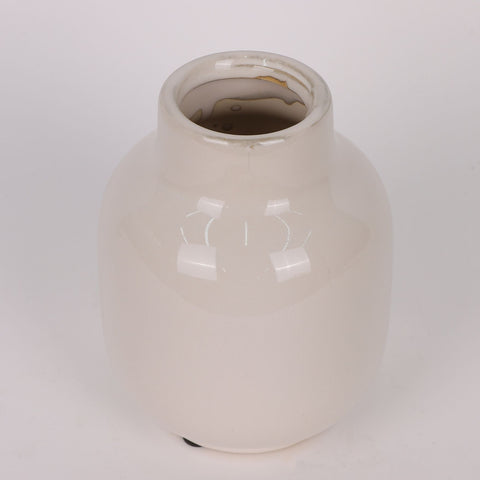 Glossy Ceramic Floral Vase Décor 4"W x4"L x5.5"H