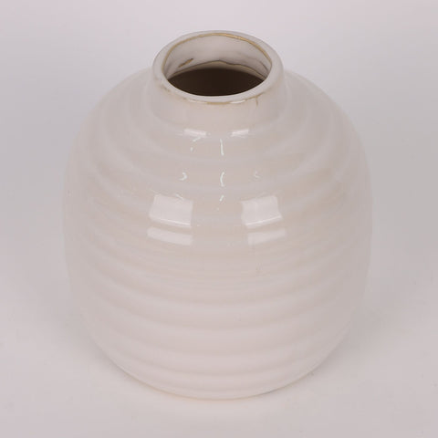 Glossy Ceramic Bottle Floral Vase Décor 4.5"W x4.5"L x5"H