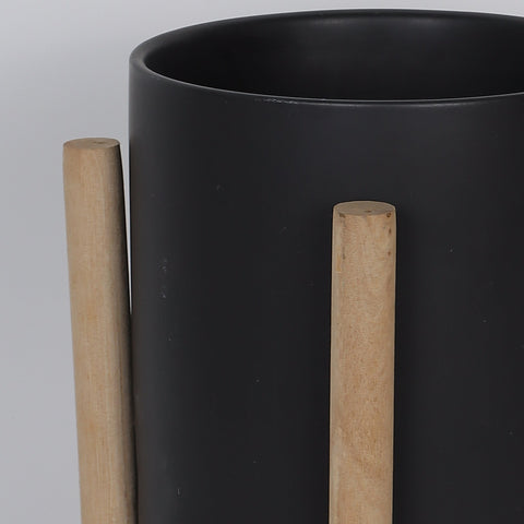 6.25*6.25‘’Black Ceramic Vase Décor