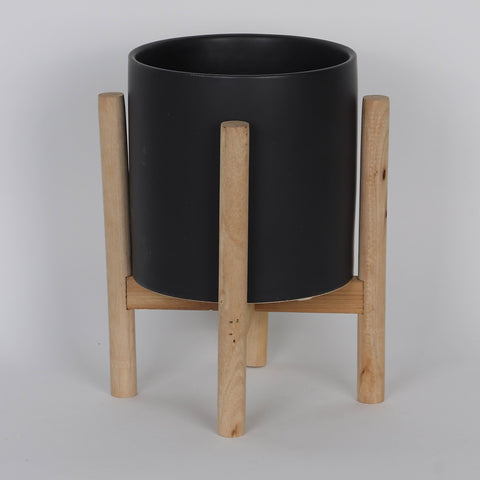 6.25*6.25‘’Black Ceramic Vase Décor
